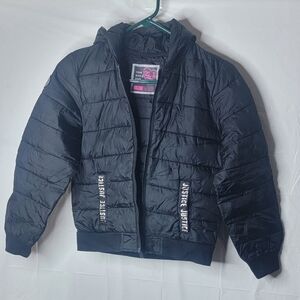 Justice Kids Black Quilted Puffer Jacket